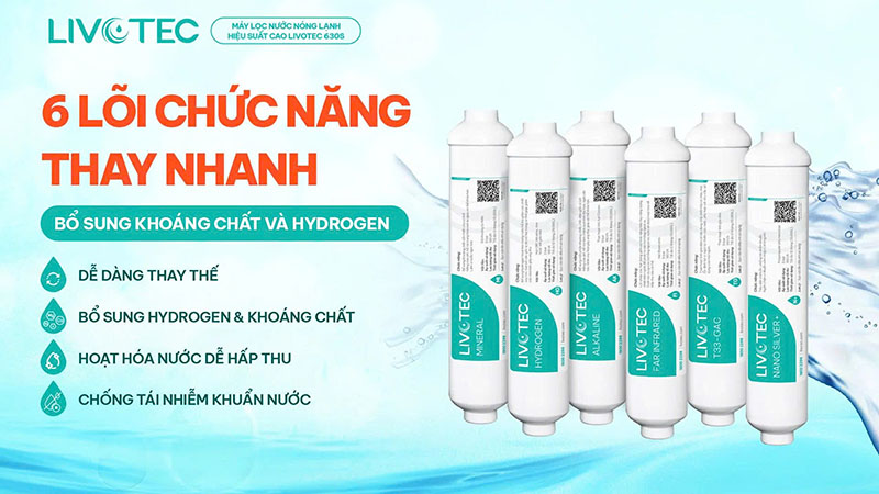 Bộ lõi 6 chức năng thay nhanh bổ sung khoáng chất có lợi cho cơ thể