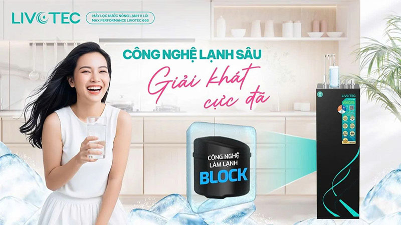 Công nghệ làm lạnh bằng BLOCK giúp làm lạnh sâu hơn