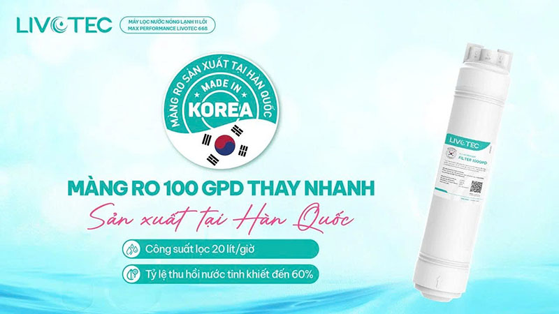 Màng RO 100GPD nhập khẩu từ Hàn Quốc