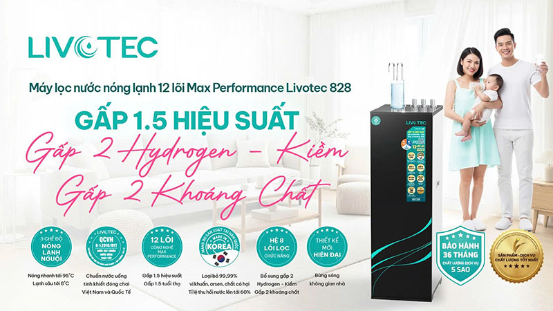 Máy lọc nước nóng lạnh Livotec 828