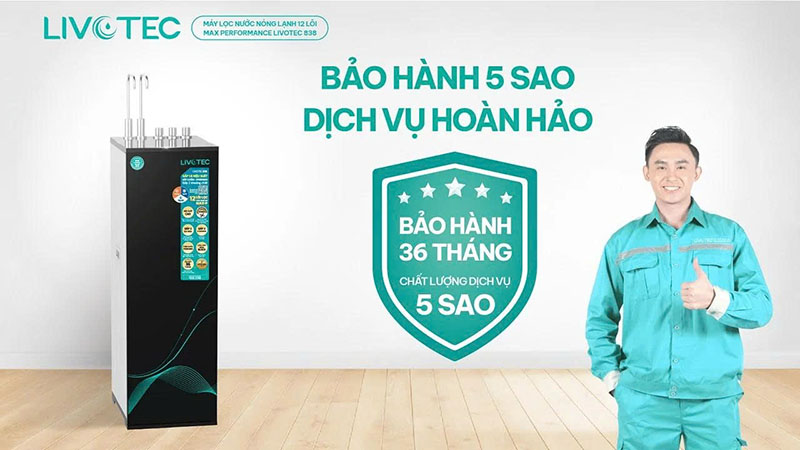 Bảo hành 5 sao trong 36 tháng với đội ngũ kỹ thuật dày dặn kinh nghiệm
