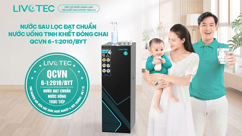 Nước sau lọc đạt chuẩn QCVN 6-1:2010/BYT của Bộ Y tế