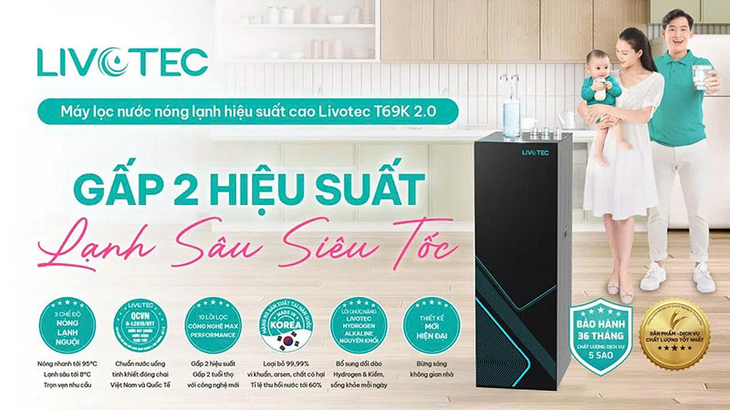 Máy lọc nước nóng lạnh Livotec T69K 2.0