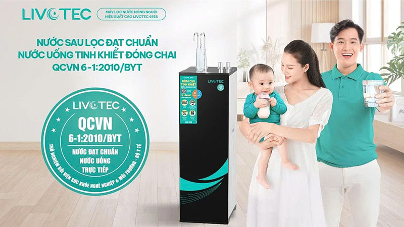 Nước đạt chuẩn nước uống tinh khiết đóng chai QCVN 6-1:2010/BYT