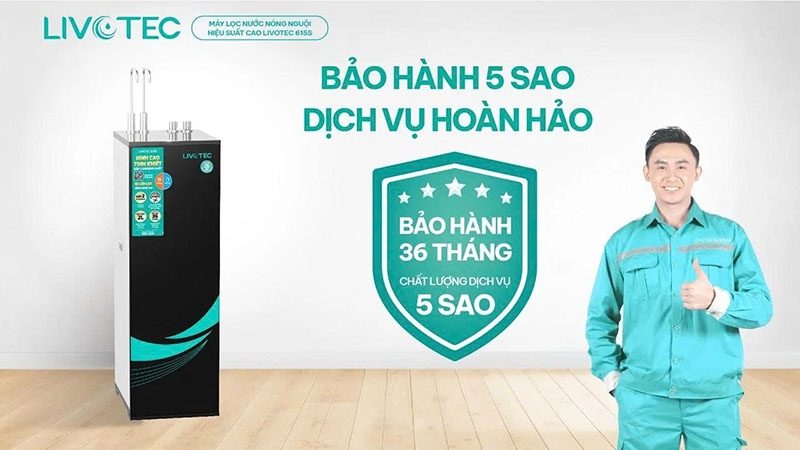 Bảo hành 36 tháng với đội ngũ kỹ thuật dày dặn kinh nghiệm