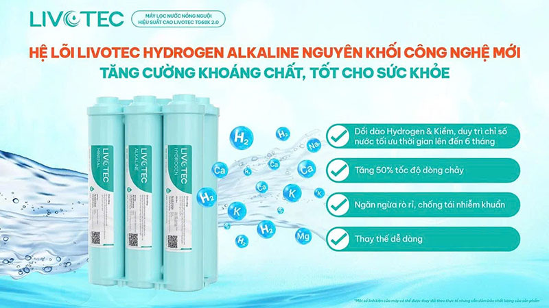 Hệ lõi chức năng nguyên khối Hydrogen Alkaline bổ sung các khoáng chất thiết yếu