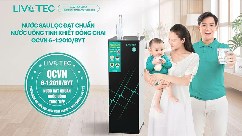 Nước sau lọc đạt chuẩn QCVN 6-1:2010/BYT
