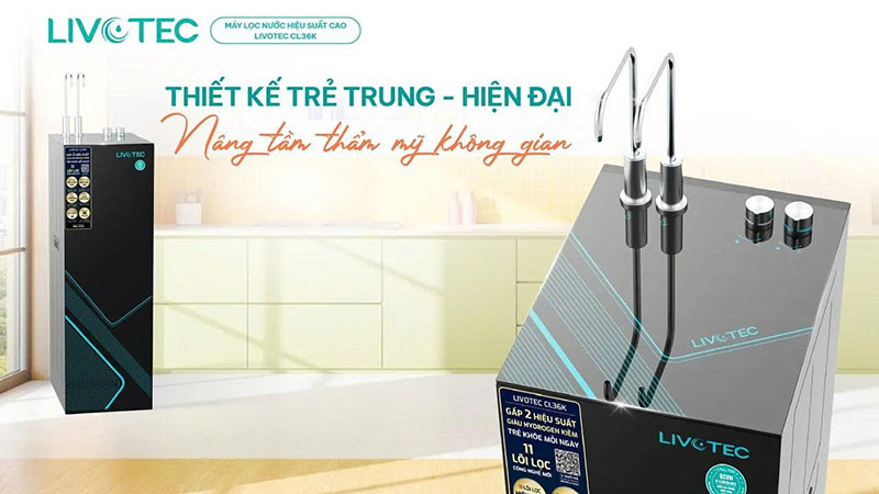 Livotec CL36K có thiết kế tủ đứng trẻ trung-hiện đại