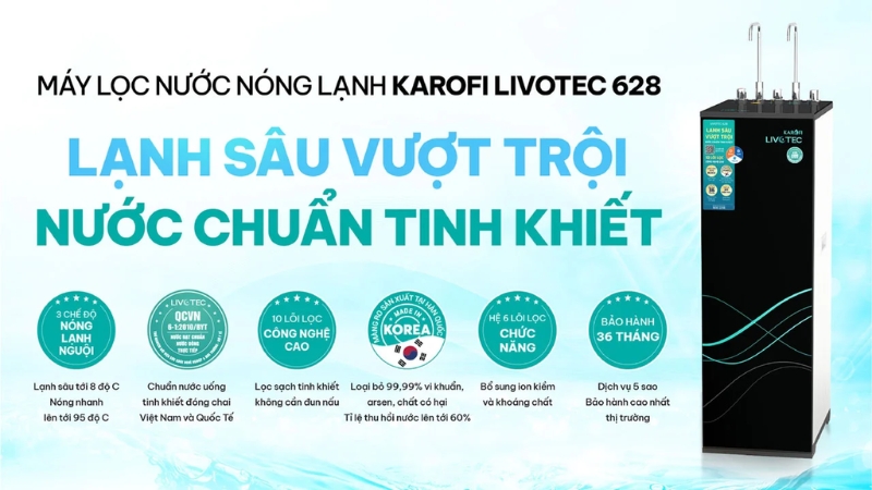 Máy lọc nước nóng lạnh Livotec 628