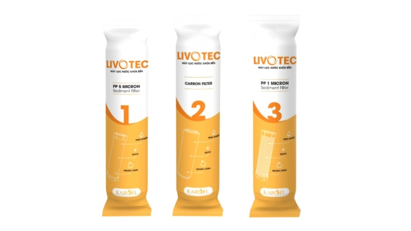 Bộ 3 lõi lọc thô Livotec