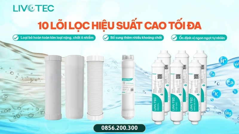 Hệ thống 10 lõi lọc Livotec
