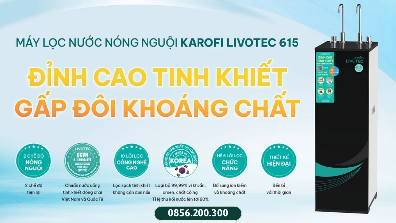 Máy lọc nước Livotec nóng nguội 615