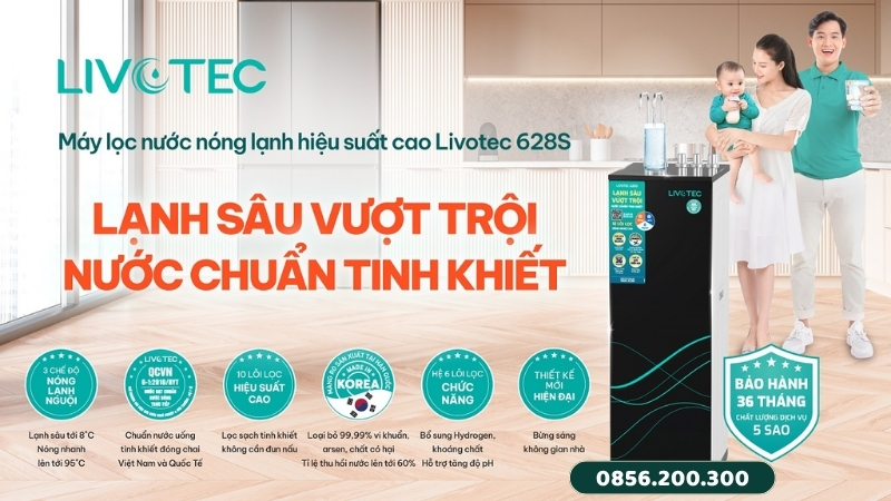 Máy lọc nước Livotec nóng lạnh 628S