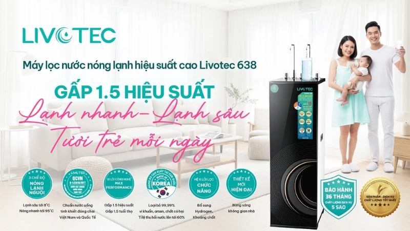 Máy lọc nước nóng lạnh Livotec 638