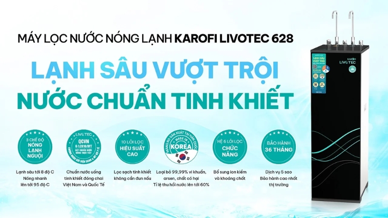 Máy lọc nước nóng lạnh Livotec 628