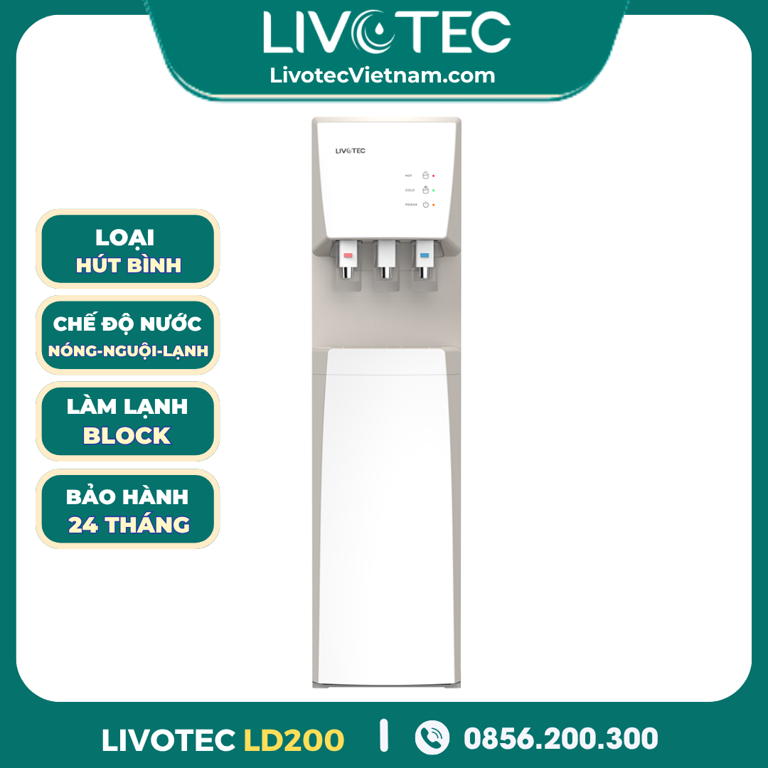 Cây Nước Nóng Lạnh Hút Bình Livotec LD200