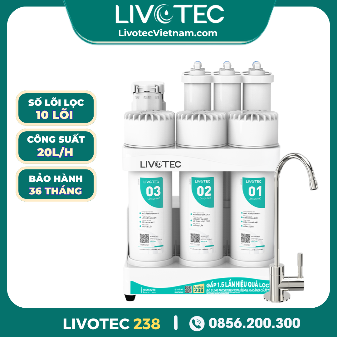 Máy Lọc Nước RO Tủ Bếp Livotec 238