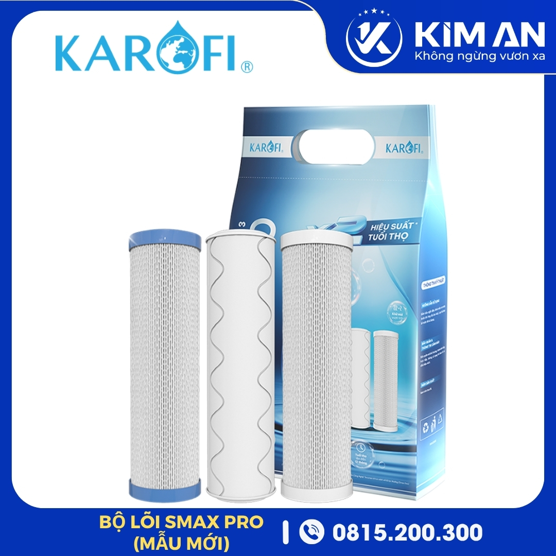 Bộ 3 Lõi Lọc Thô Karofi Smax Pro (Mẫu Mới)