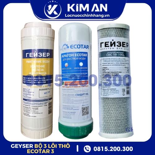 Bộ Lõi Lọc Nước Geyser Ecotar 3