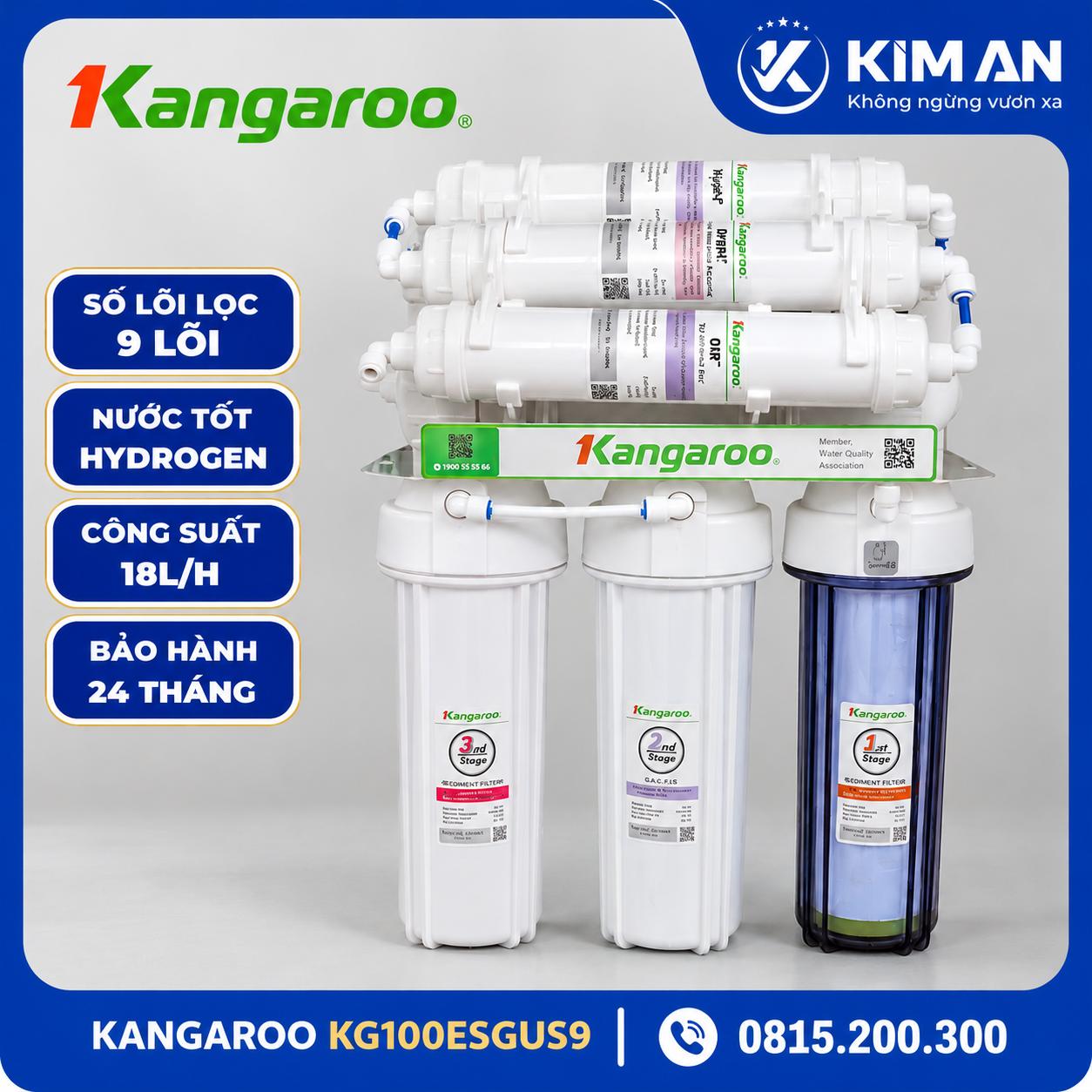 Máy Lọc Nước Kangaroo Tủ Bếp Hydrogen KG100ESGUS9