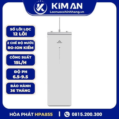 Máy lọc nước Hòa Phát Hydrogen ion kiềm RO HyperS HPA855