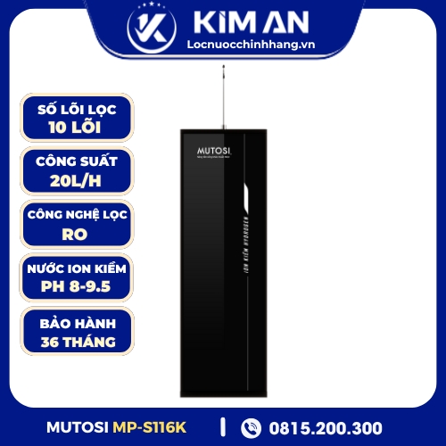 Máy lọc nước ion kiềm Hydrogen Mutosi MP-S116K