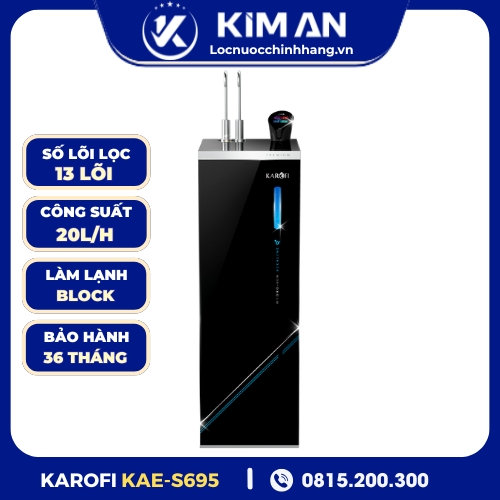 Máy lọc nước nóng lạnh Hydro-ion kiềm Karofi KAE-S695