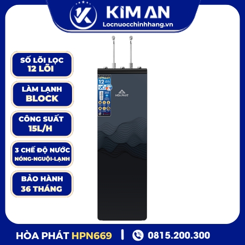 Máy lọc nước RO nóng lạnh Hòa Phát HPN669
