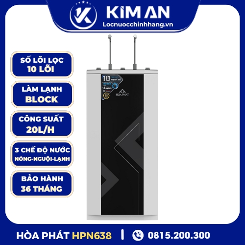 Máy lọc nước RO nóng nguội lạnh Hòa Phát HPN638