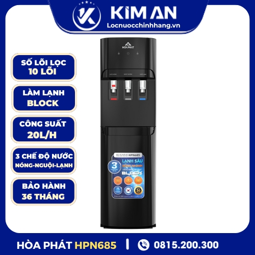 Máy lọc nước RO nóng nguội lạnh Hòa Phát HPN685
