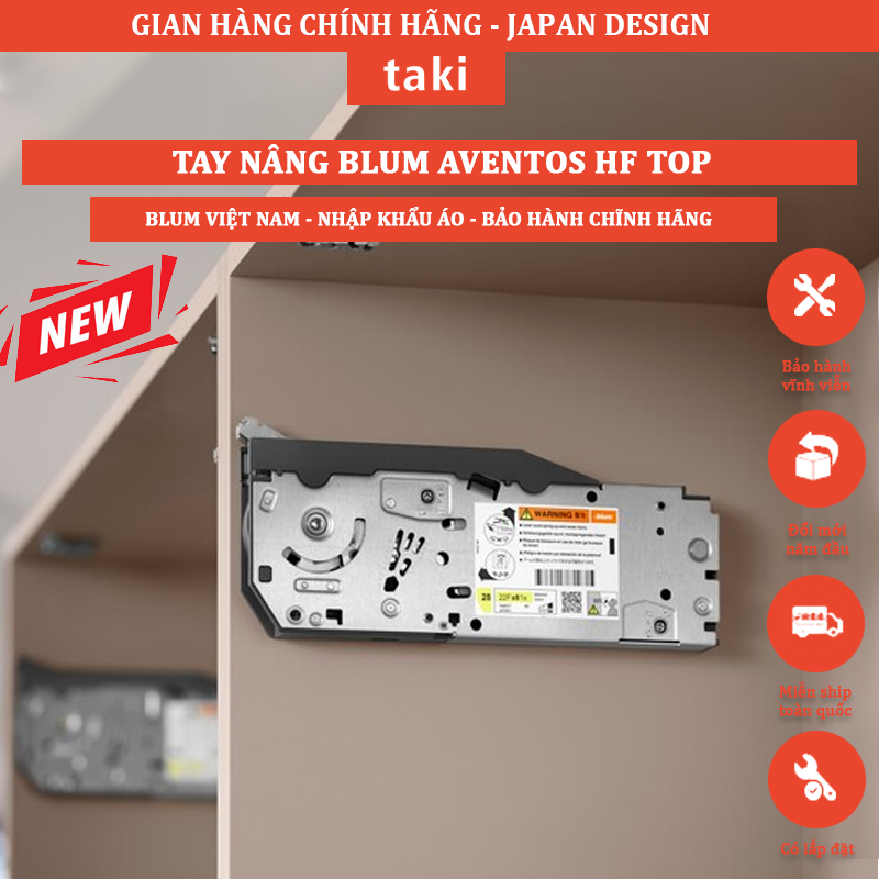 Tay Nâng Cánh Tủ BLUM AVENTOS HF TOP, Hàng Nhập Áo, Bảo Hành Chính Hãng
