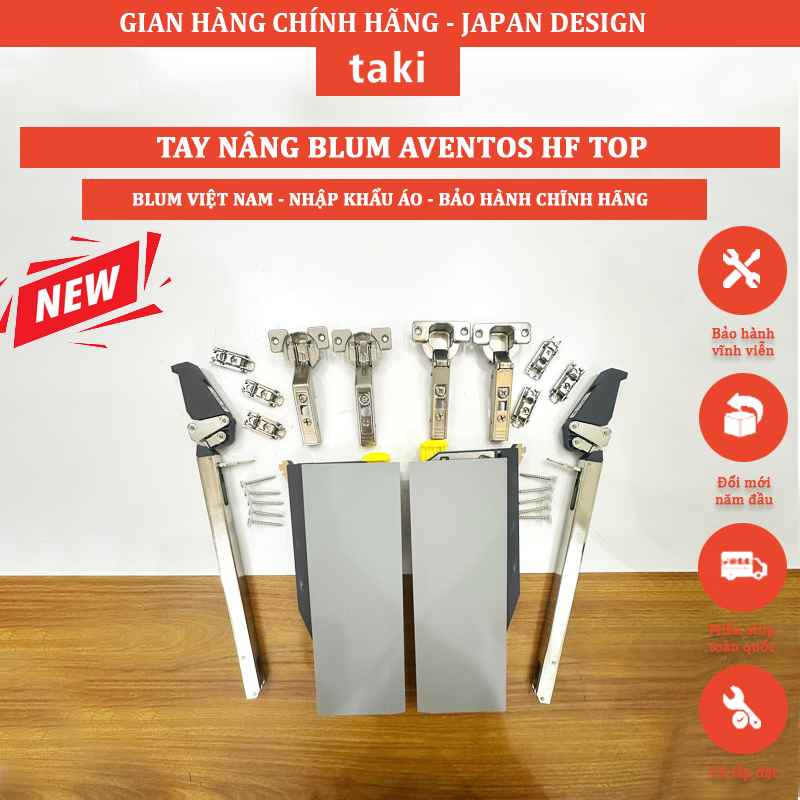 Tay Nâng Cánh Tủ BLUM AVENTOS HF TOP, Hàng Nhập Áo, Bảo Hành Chính Hãng