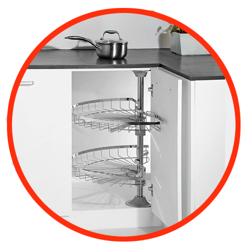 Kệ góc tủ bếp chữ L