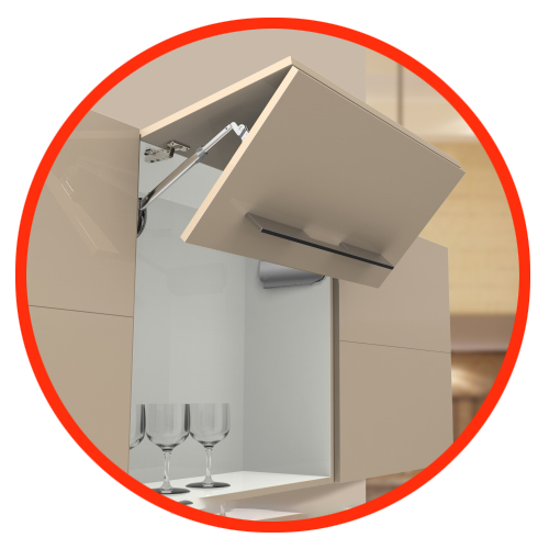 Hệ tay nâng cánh tủ