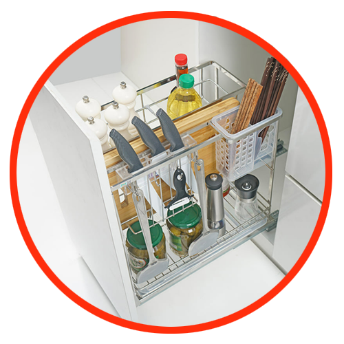 Kệ để dao thớt & gia vị