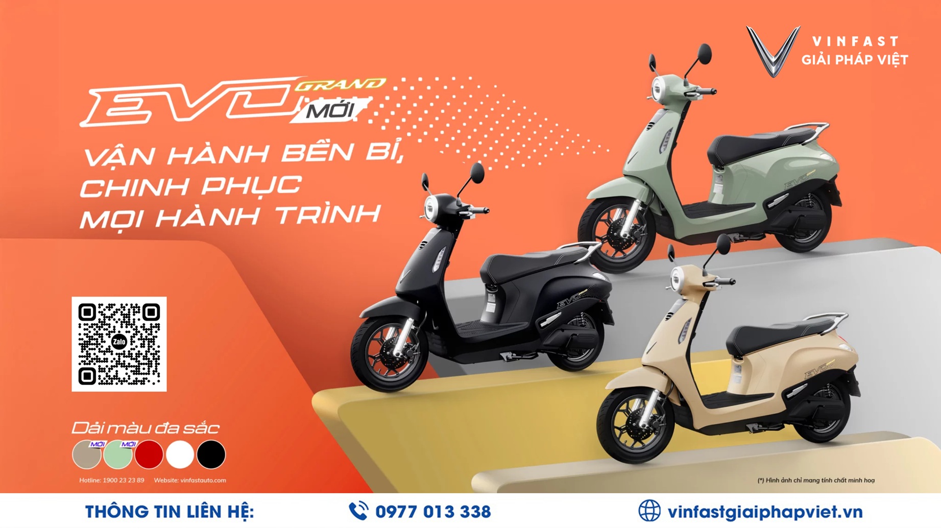 VinFast ra mắt xe máy điện Evo Grand với 2 pin có thể tháo rời, đi được tới 262 km/lần sạc