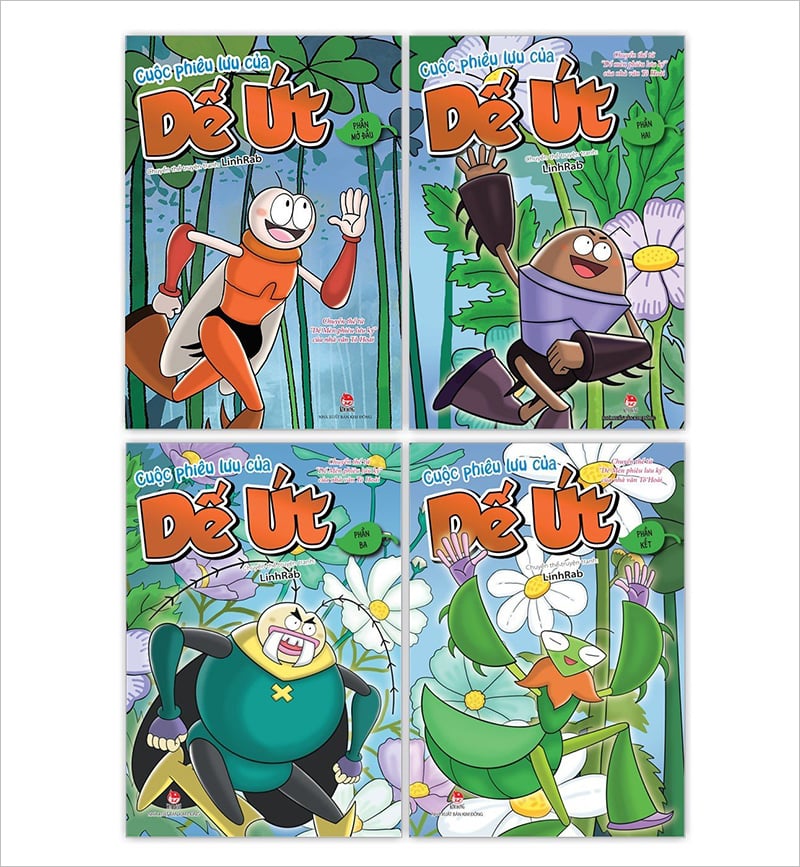 Bộ cuộc phiêu lưu của dế út (4 phần) (tặng kèm thước kẻ nhựa)