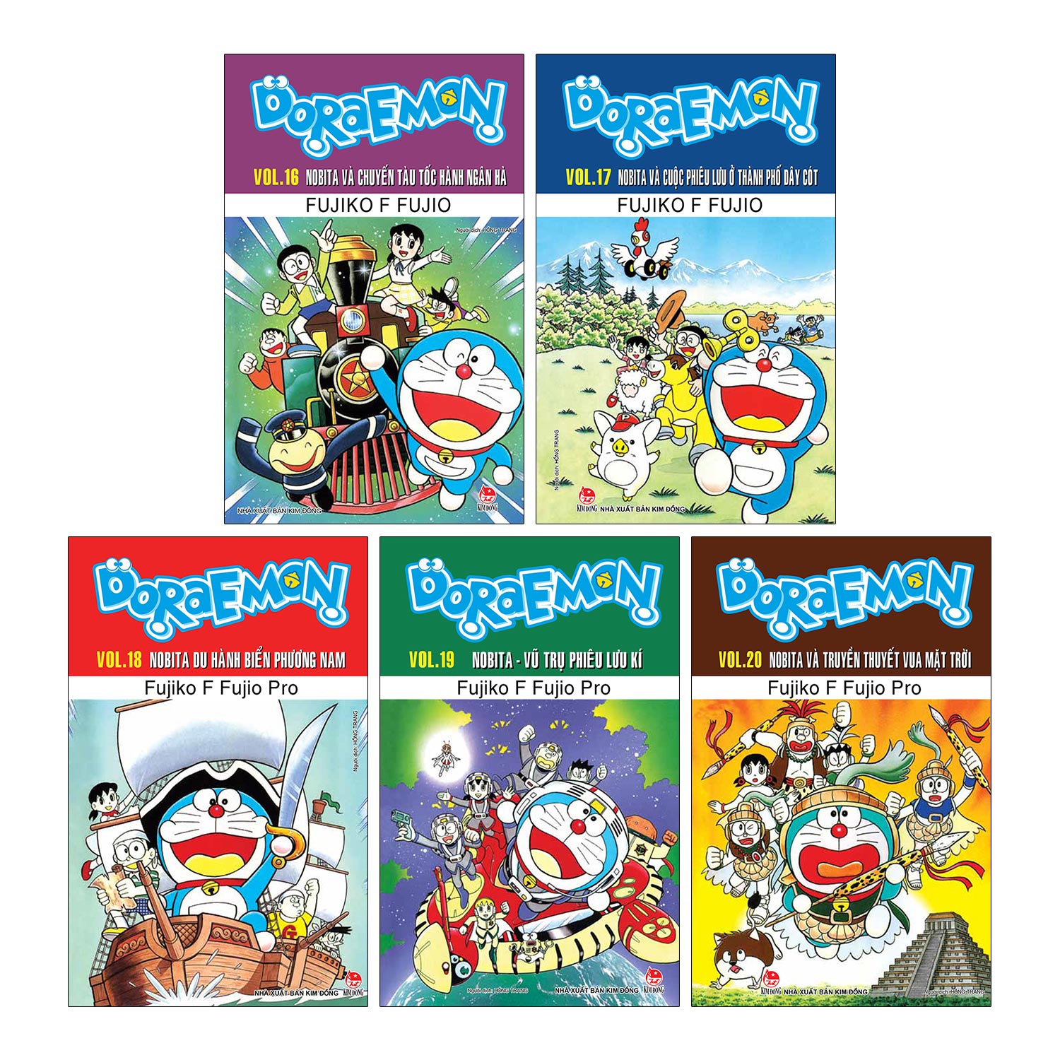Combo Doraemon truyện dài Tập 16 - Tập 20 (5 cuốn) | Nhà xuất bản