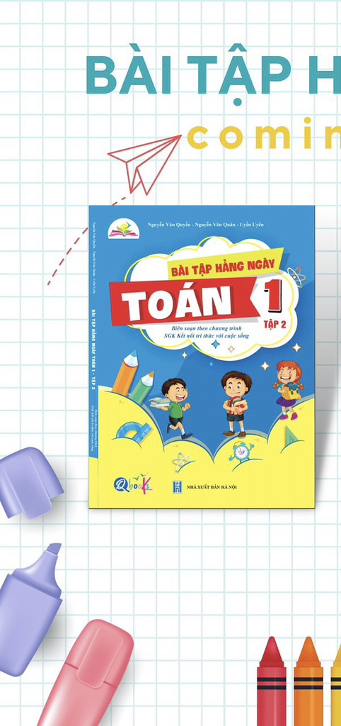Bài tập hàng ngày Toán lớp 1 kết nối tri thức kỳ 2
