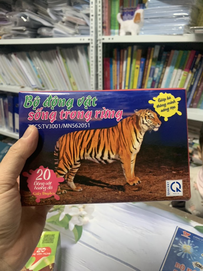 Bộ tranh có gắn đế động vật trong rừng