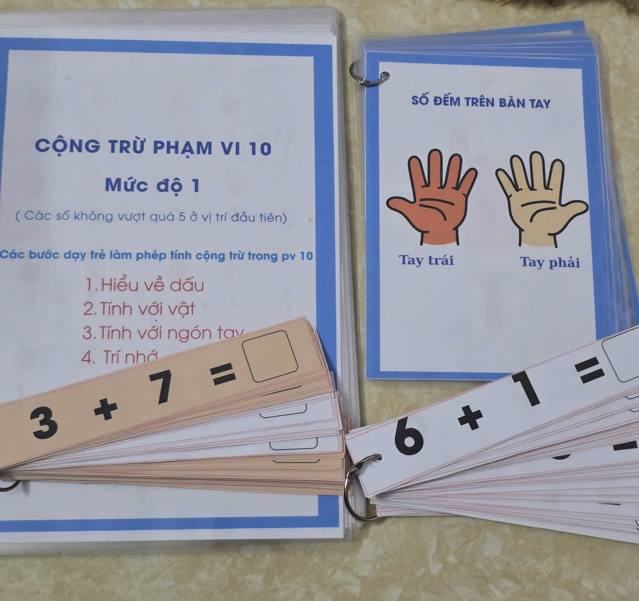 Toán cộng trừ phạm vi 10 cho trẻ đặc biệt