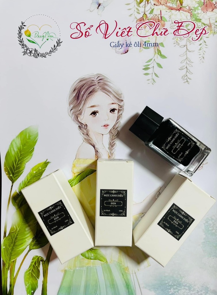 Lọ mực nước bút Cánh Diều màu đen