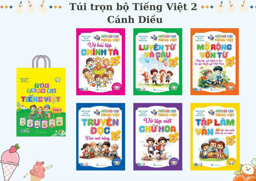 Túi trọn bộ tiếng việt lớp 2 cánh diều