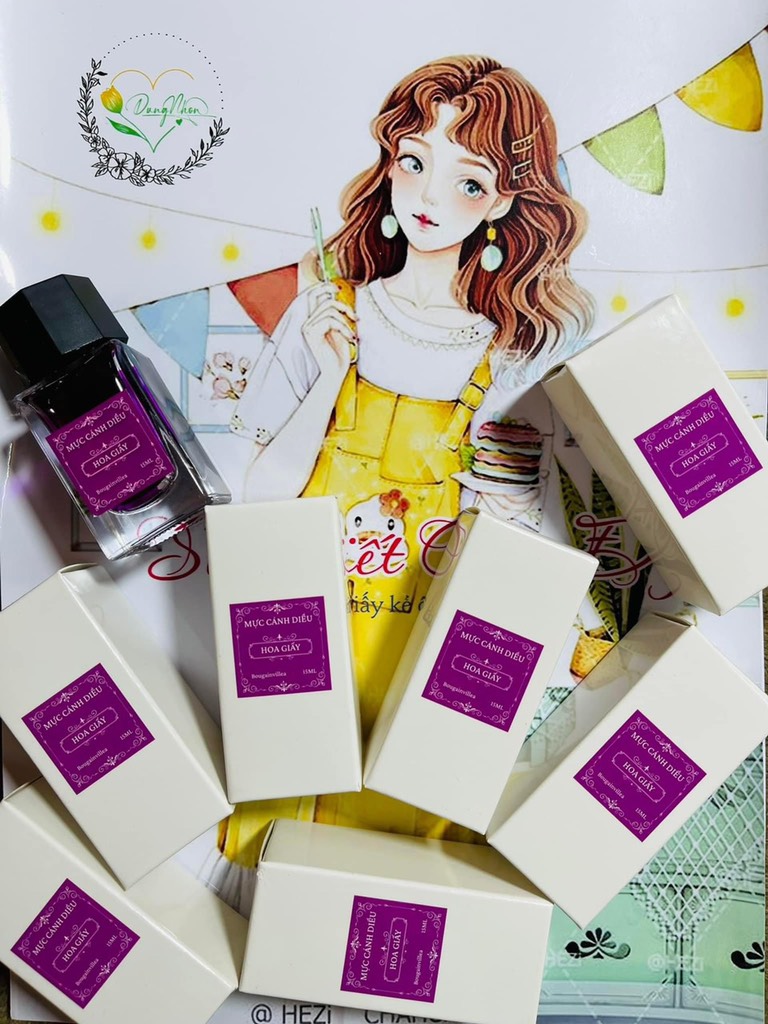 Lọ mực nước bút Cánh Diều màu tím