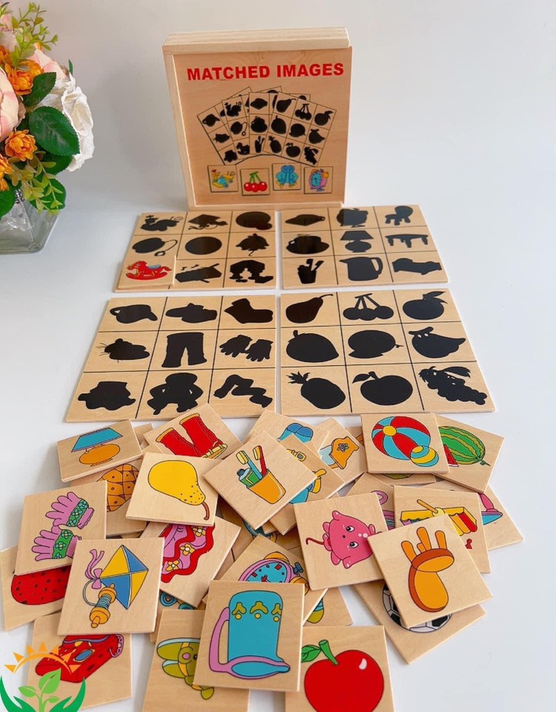 Bộ đồ chơi tìm hình bóng bằng gỗ