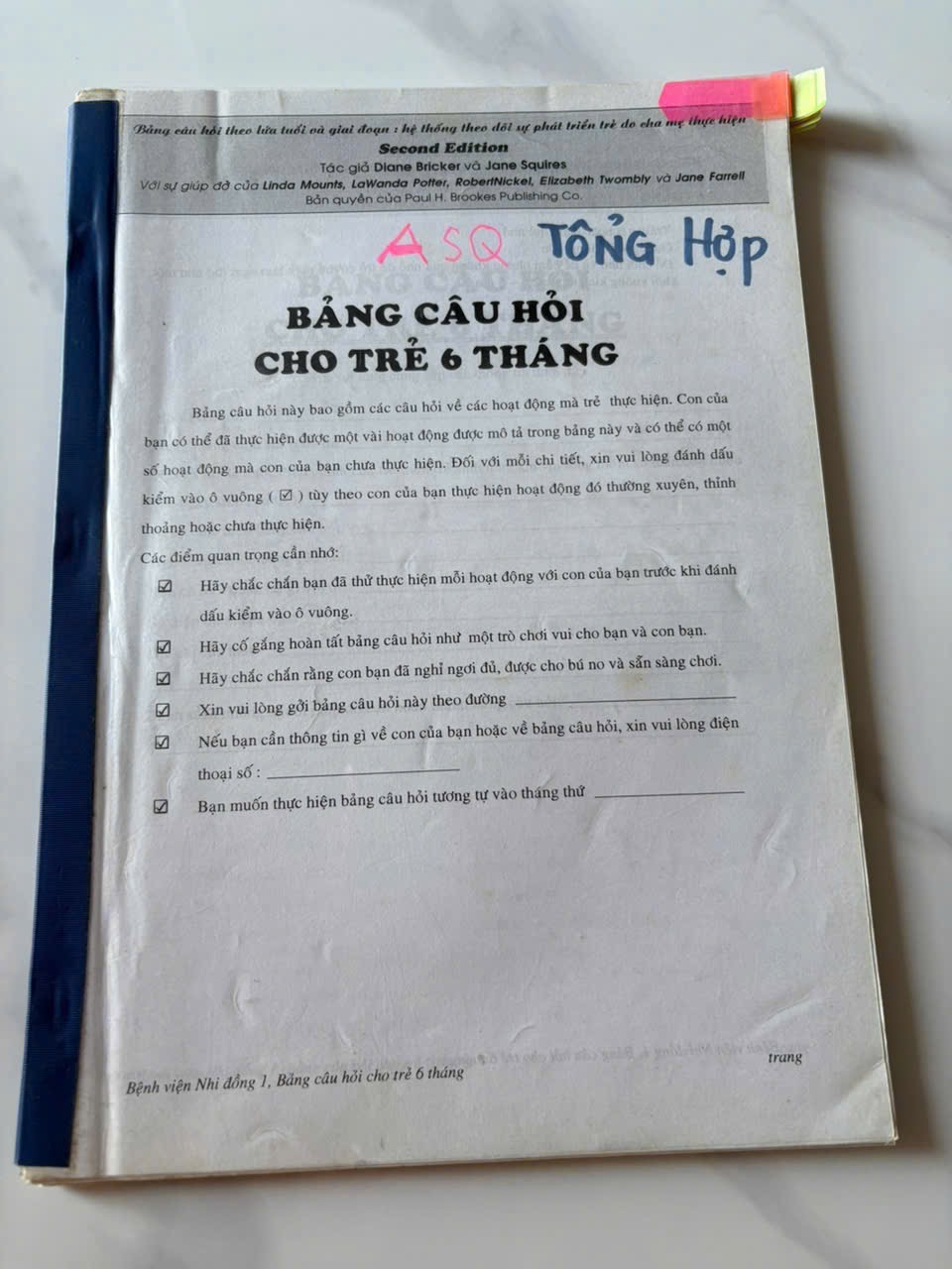 Bảng câu hỏi ASQ