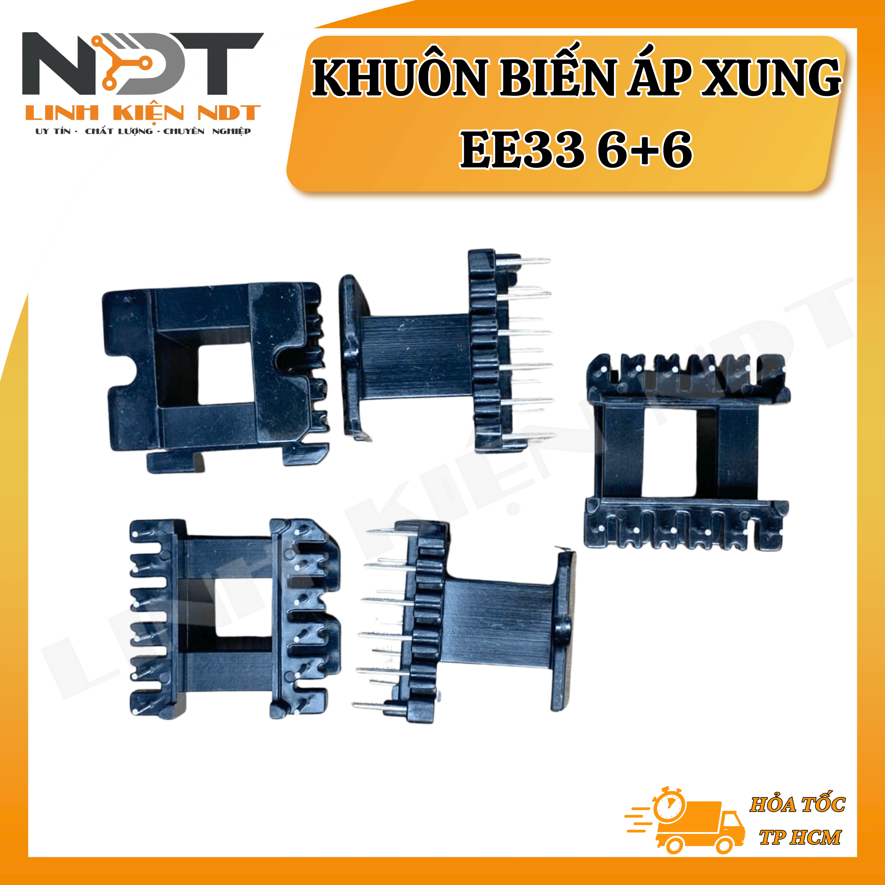 [ COMBO 5 CHIẾC ] Khuôn Biến Áp Xung EE33 6+6 - Linh Kiện NDT