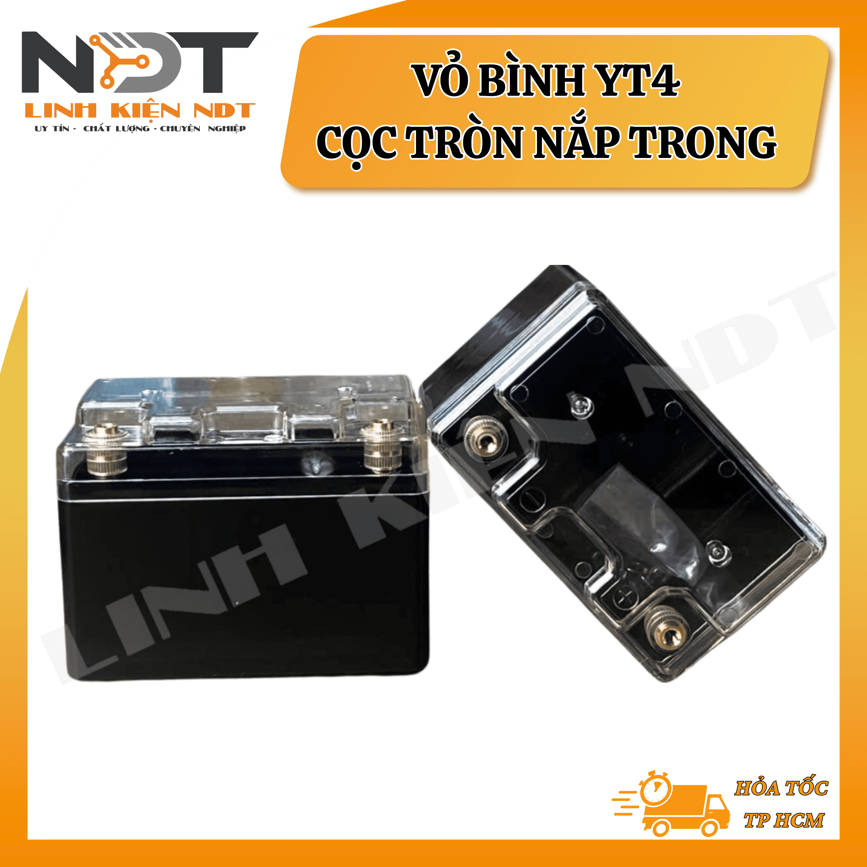 Vỏ Bình YT4 Nắp Trong Cọc Tròn - Linh Kiện NDT