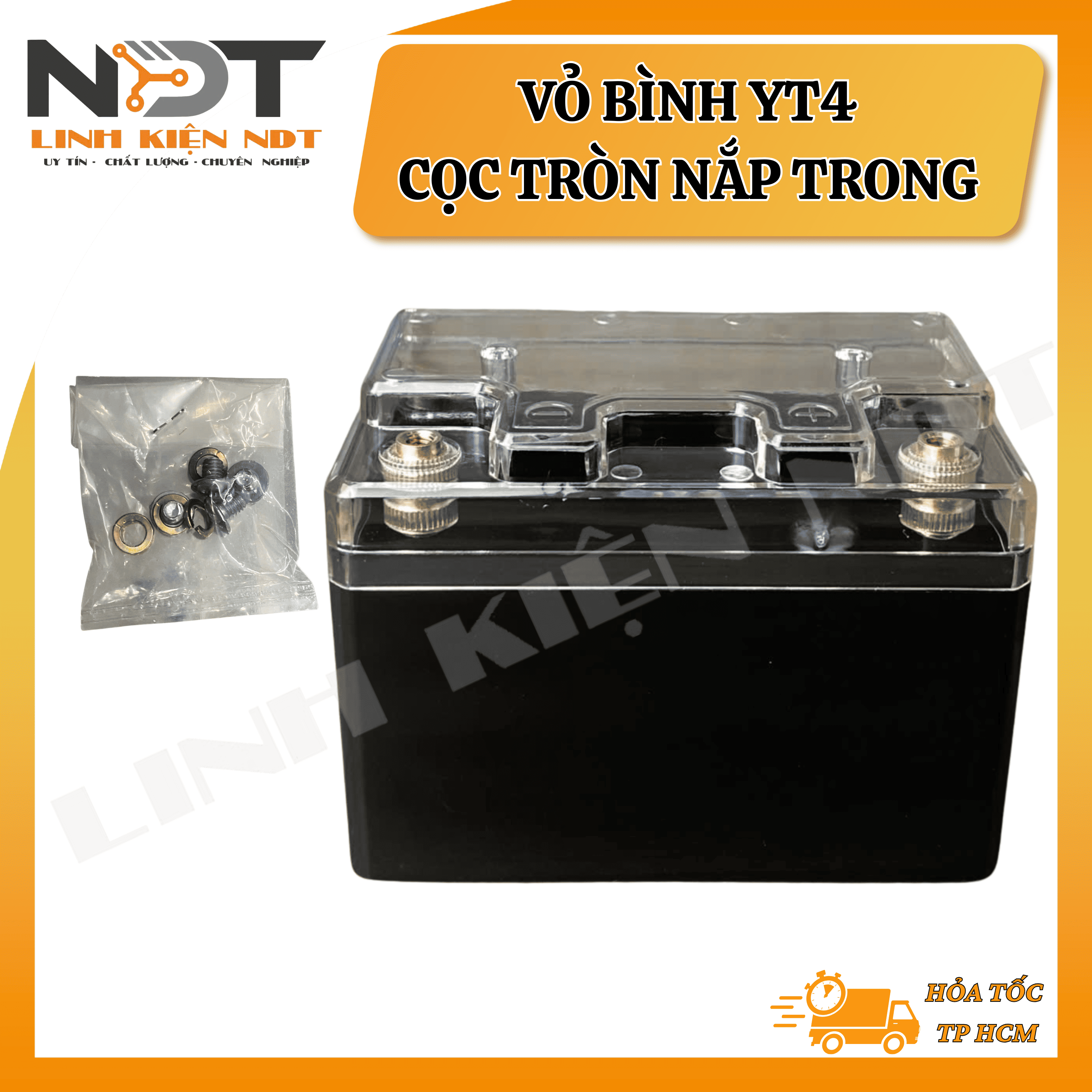 Vỏ Bình YT4 Nắp Trong Cọc Tròn - Linh Kiện NDT