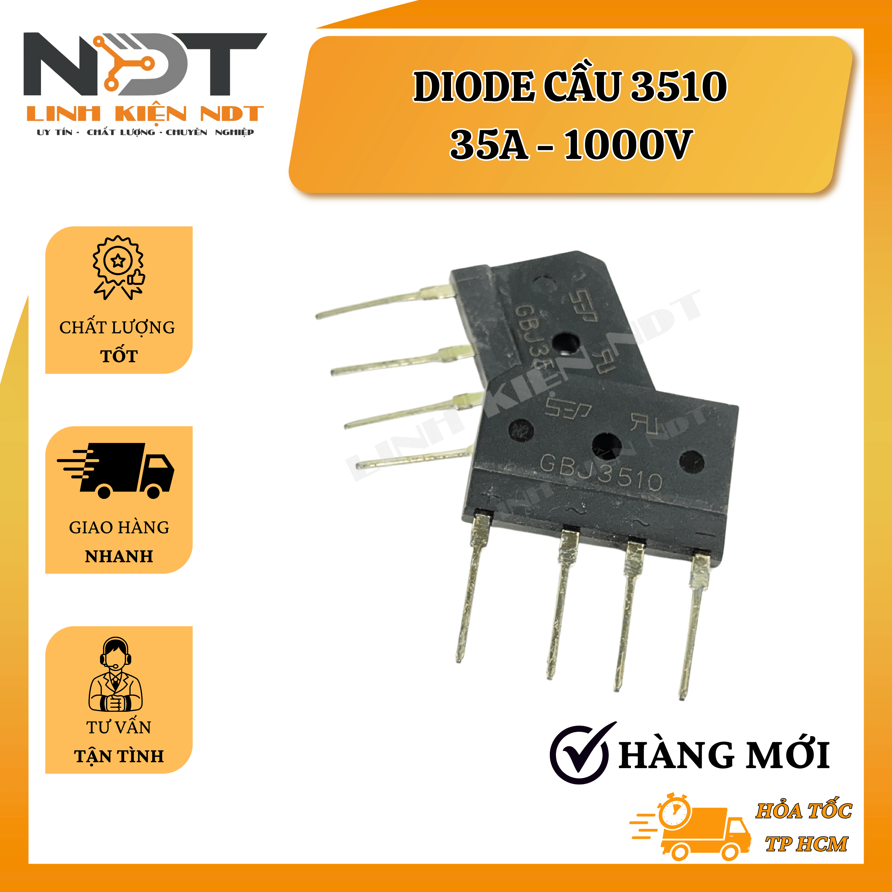 Diode Cầu D3510 30A 1000V Hàng Mới - Linh Kiện NDT